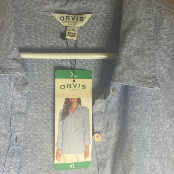 Orvis Sky Blue Casual Shirt - Picture 3 of 5